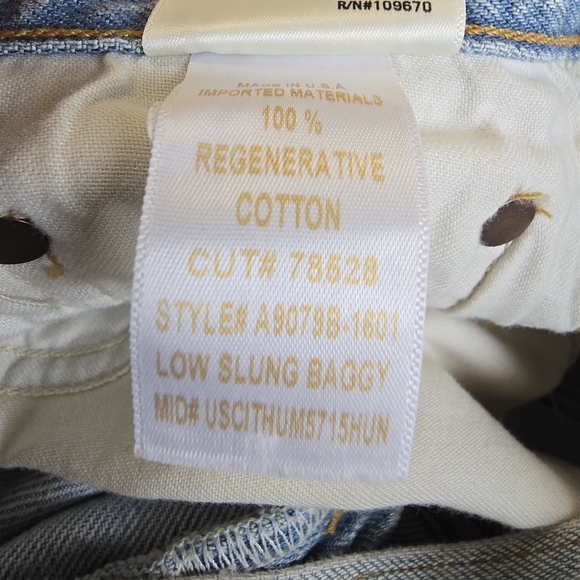 Adolde Low Slung Baggy In Libertine Blue Denim Jeans Women's 28 - Picture 14 of 14